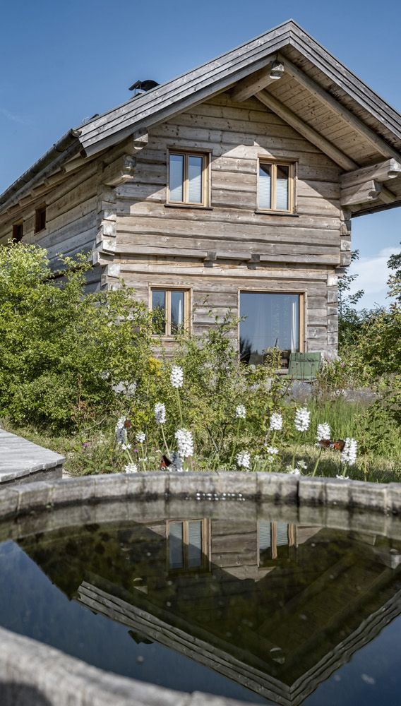 Blockhäuser im Harz mit Terrasse und Regentonne