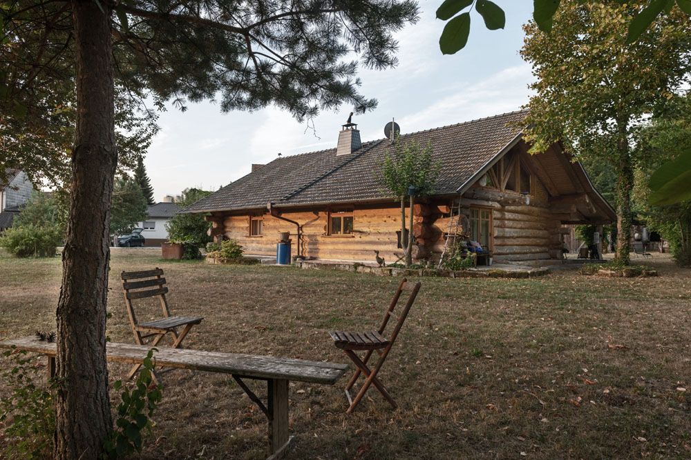 Blick auf Rückseite Blockhaus Altenkuhnstadt