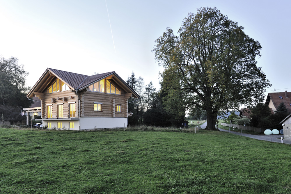 Aussenansicht Blockhaus in Dietmannsried