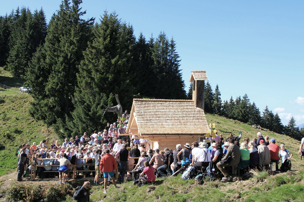 Einweihung Kapelle im Blockhaus-Stil Wildschönau